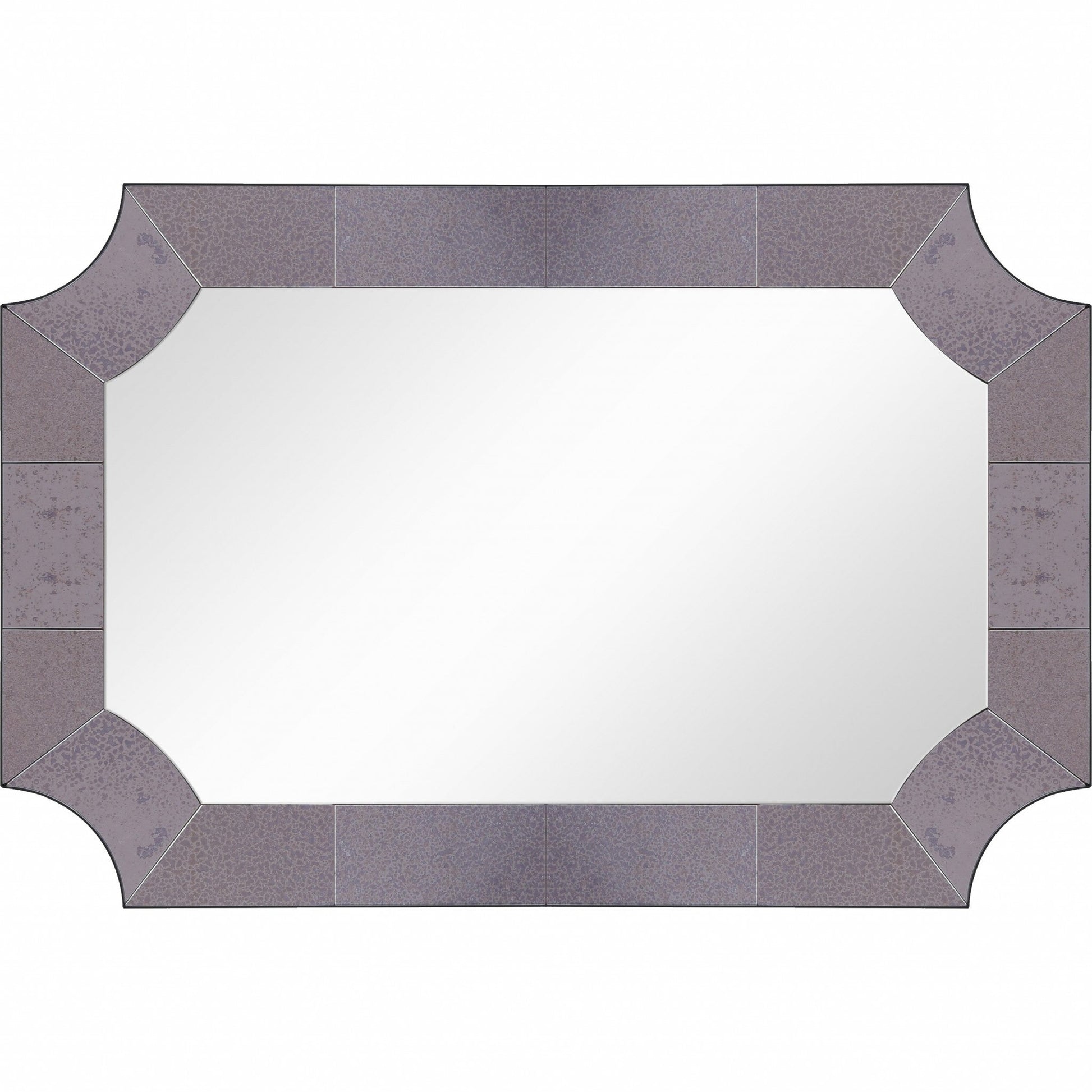 HomeRoots Grey Antiqued Framed Mirror