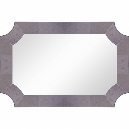 HomeRoots Grey Antiqued Framed Mirror