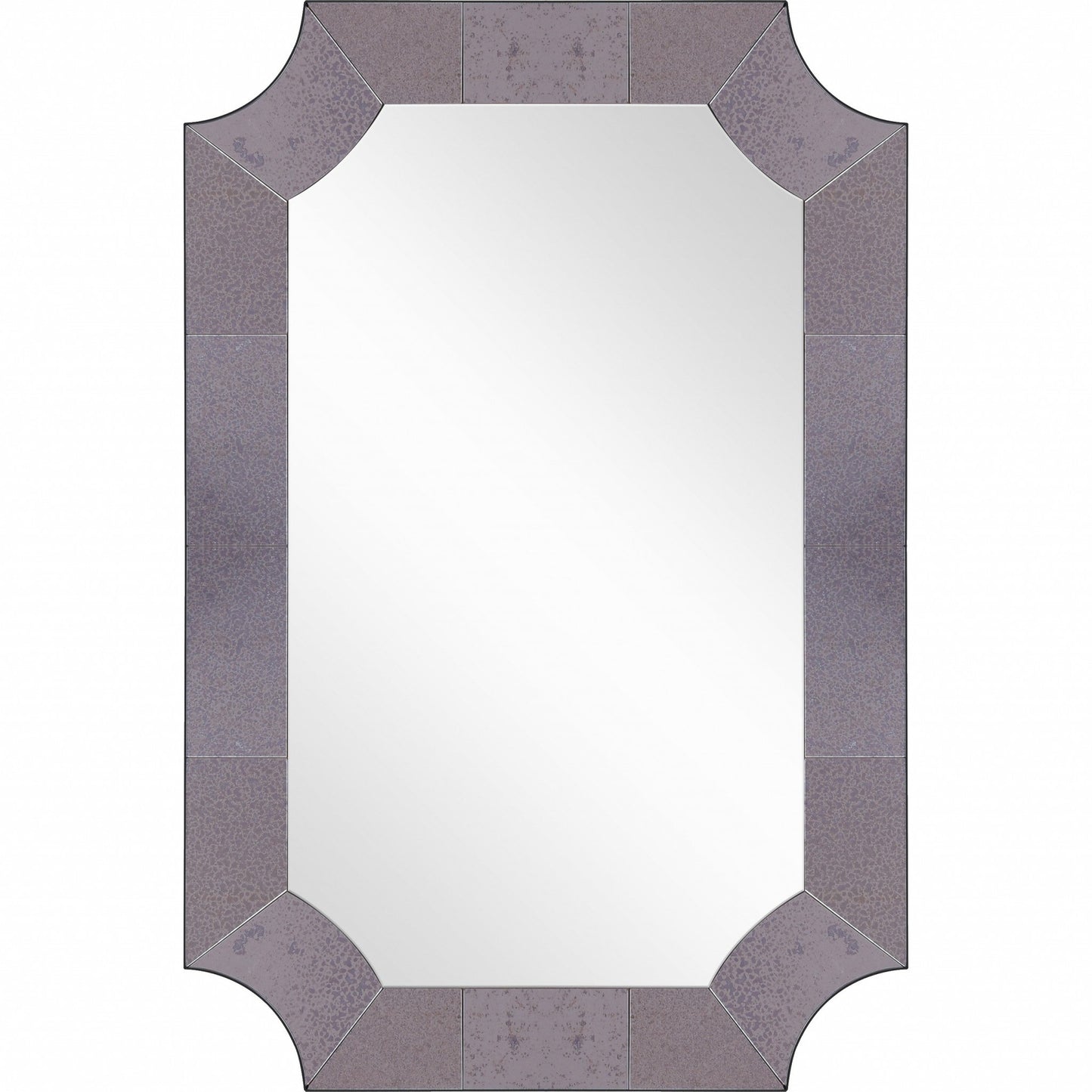 HomeRoots Grey Antiqued Framed Mirror