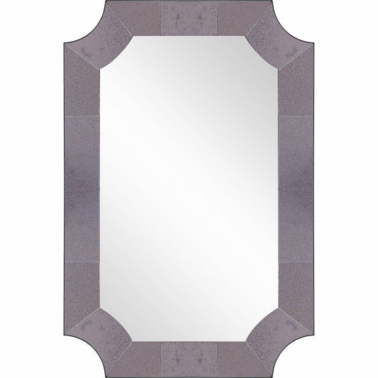 HomeRoots Grey Antiqued Framed Mirror