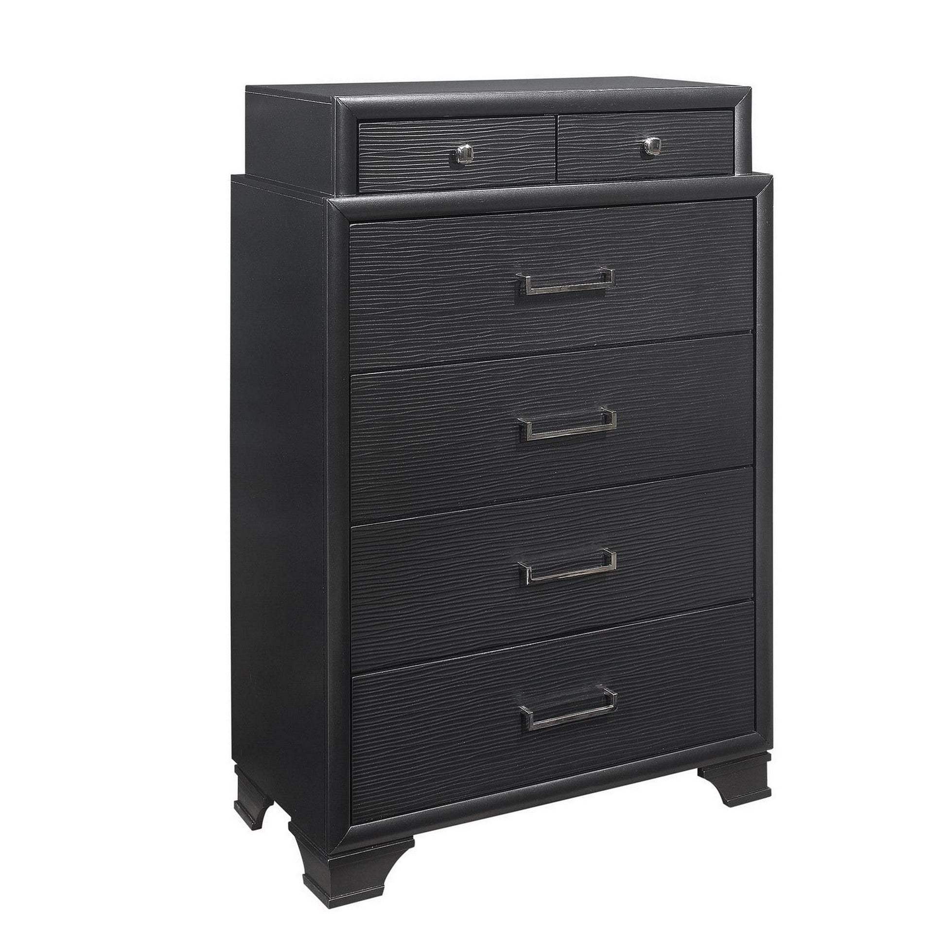 HomeRoots Grey Cabinet With 6 Drawers