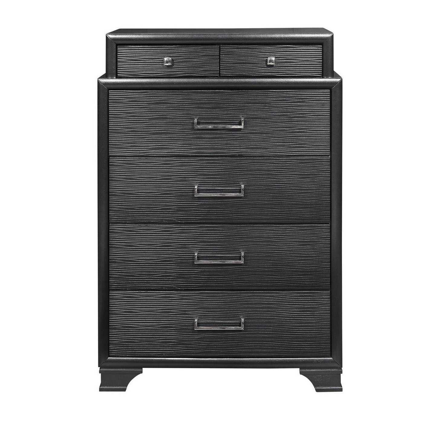 HomeRoots Grey Cabinet With 6 Drawers