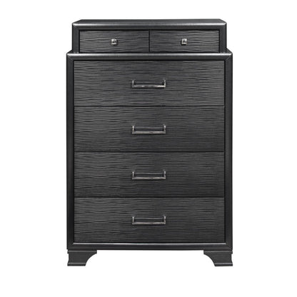 HomeRoots Grey Cabinet With 6 Drawers