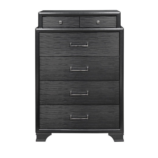HomeRoots Grey Cabinet With 6 Drawers