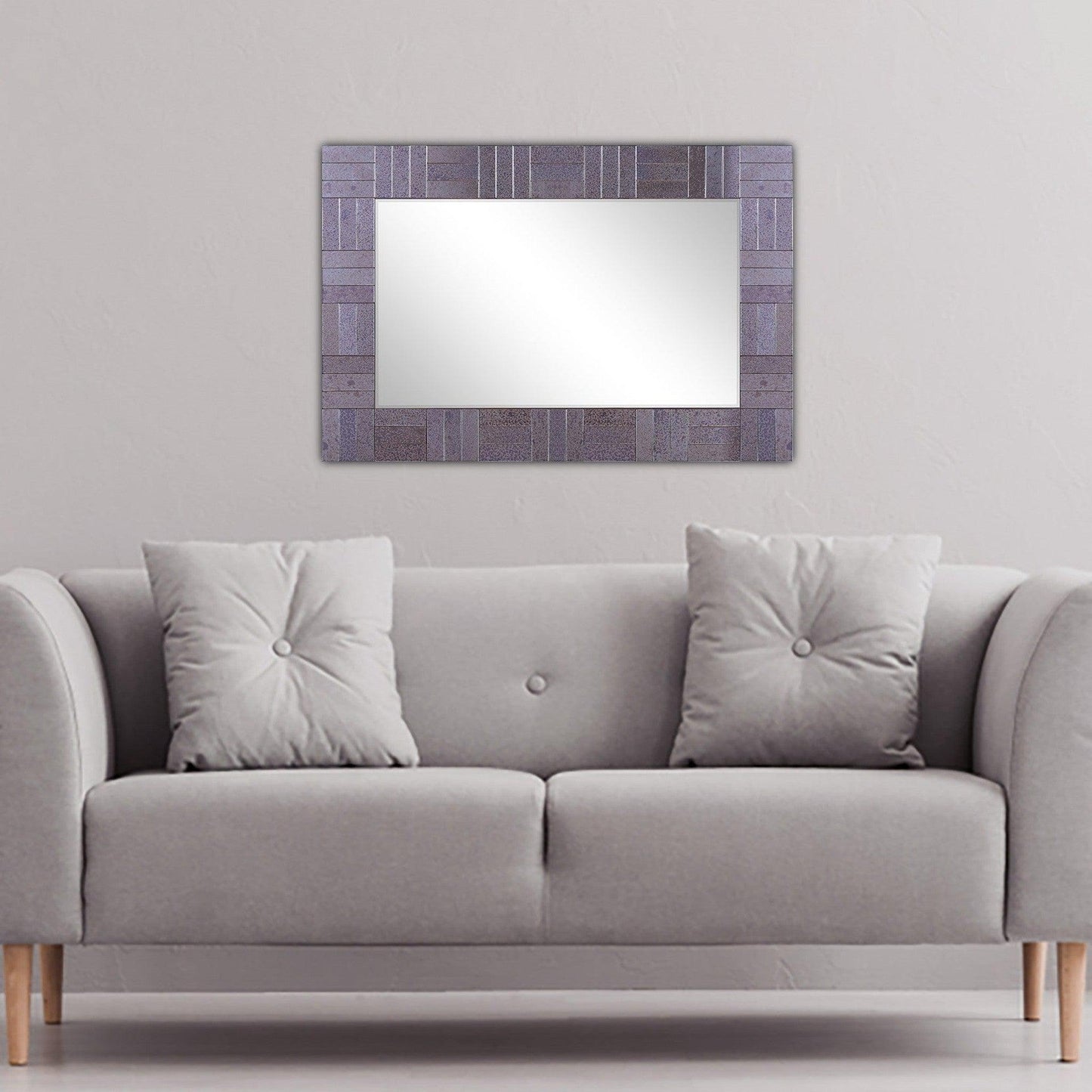 HomeRoots Grey Rectangular Mirror