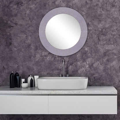 HomeRoots Grey Round Wall Mirror