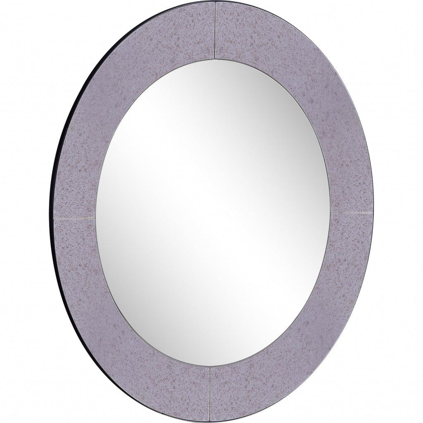 HomeRoots Grey Round Wall Mirror