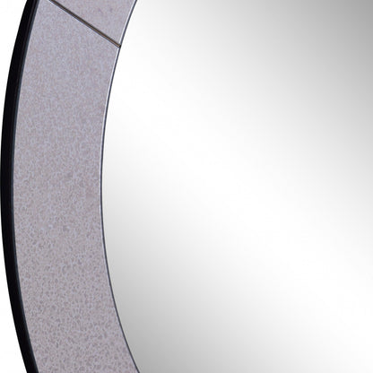 HomeRoots Grey Round Wall Mirror