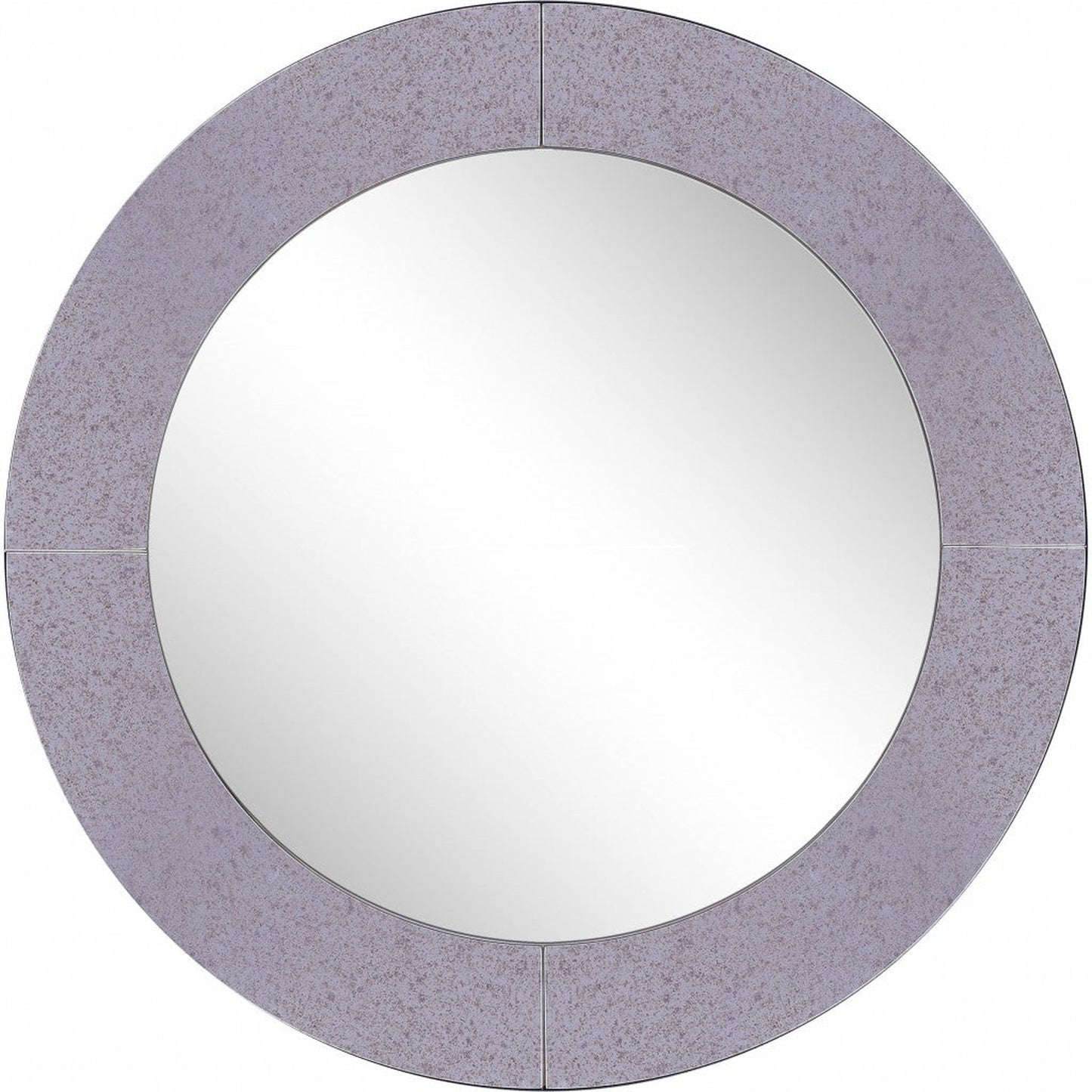 HomeRoots Grey Round Wall Mirror