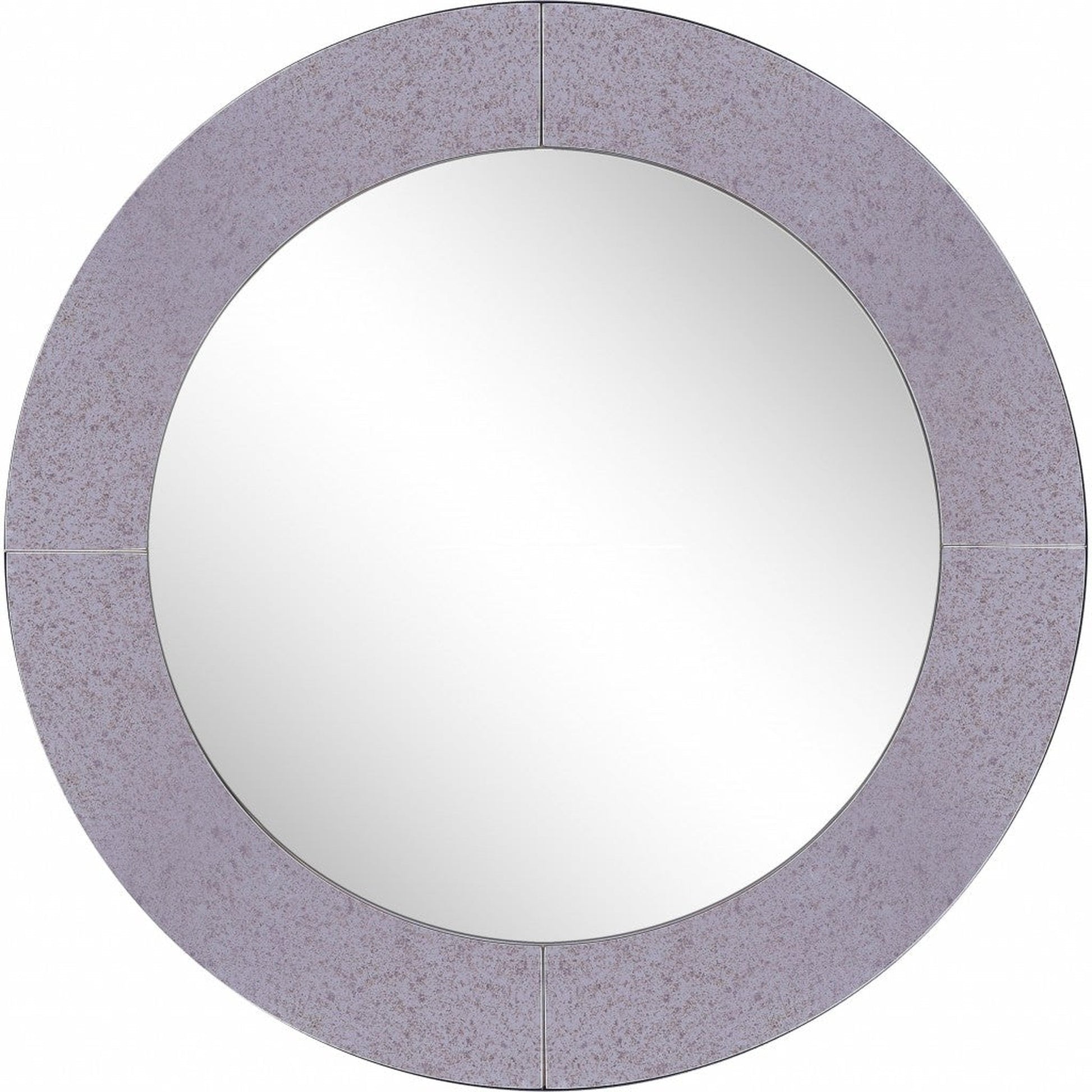 HomeRoots Grey Round Wall Mirror