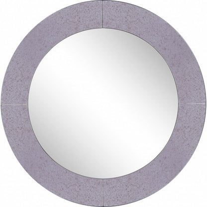 HomeRoots Grey Round Wall Mirror