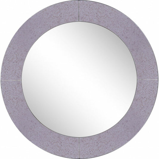 HomeRoots Grey Round Wall Mirror
