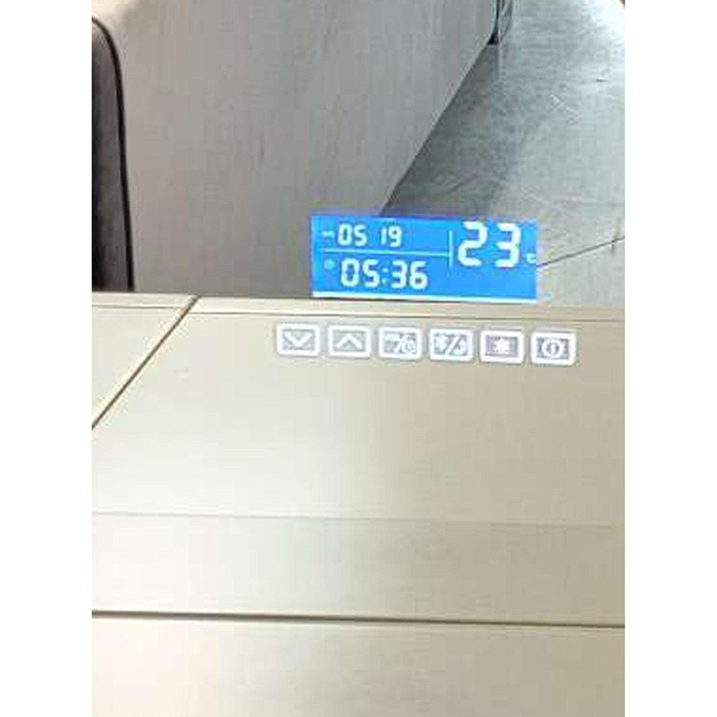 HomeRoots Hollywood USB Touchscreen Light Up Mirror in Gray Stand