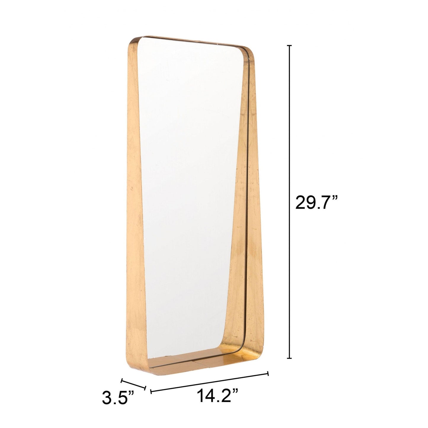 HomeRoots Industrial Gold Floor Mirror