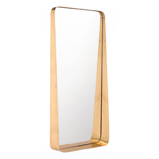 HomeRoots Industrial Gold Floor Mirror