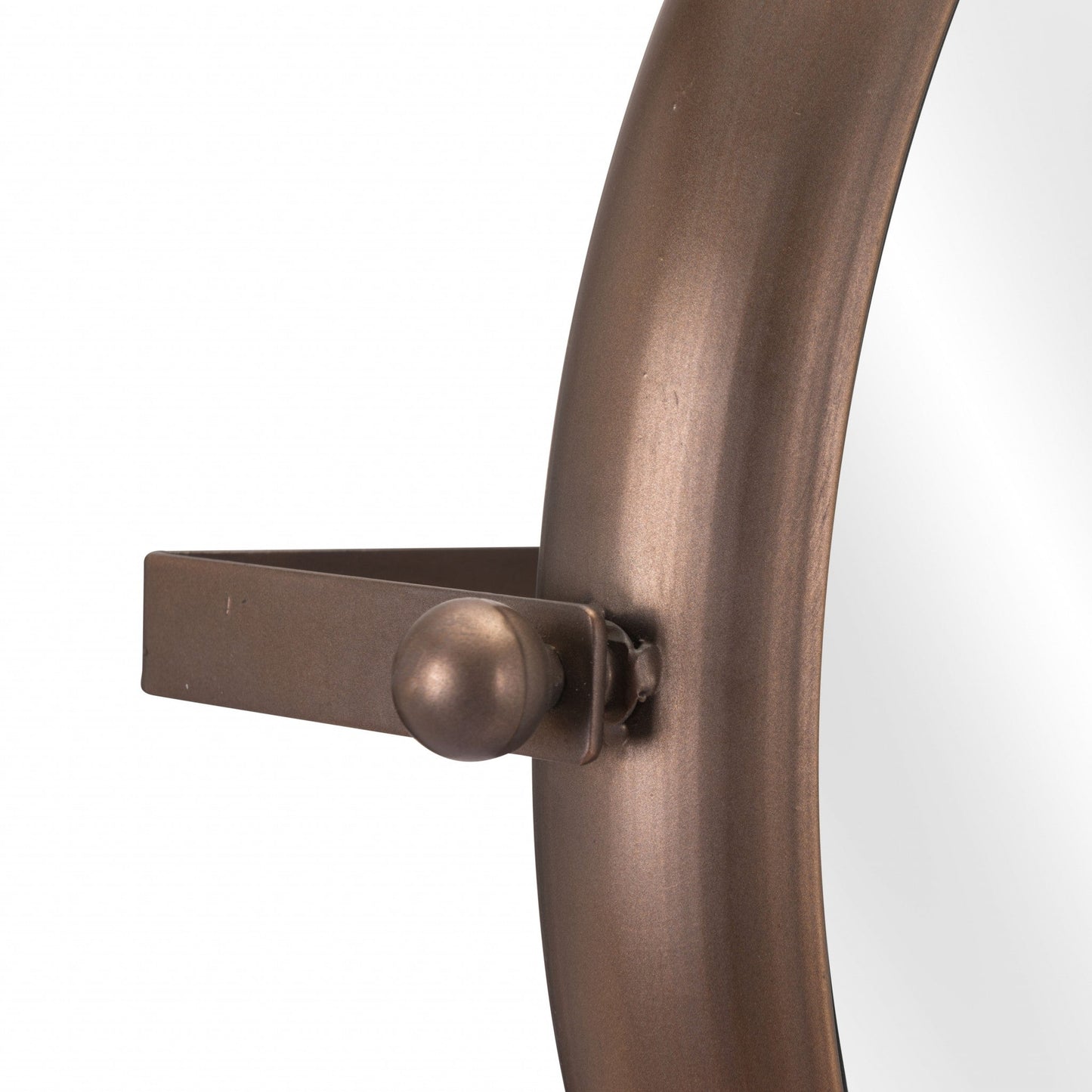 HomeRoots Industrial Gold Round Mirror