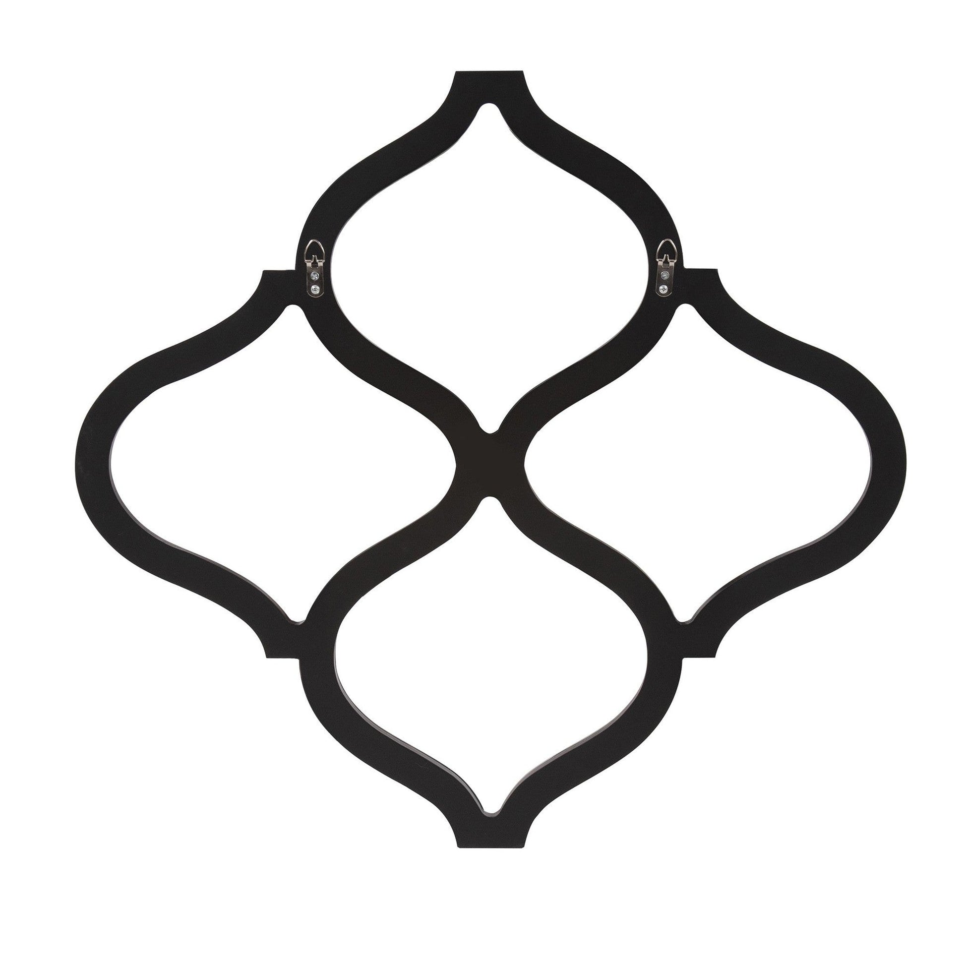 HomeRoots Interlocking Mirrored Curved Shapes with Beveled Edge