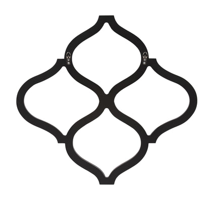 HomeRoots Interlocking Mirrored Curved Shapes with Beveled Edge