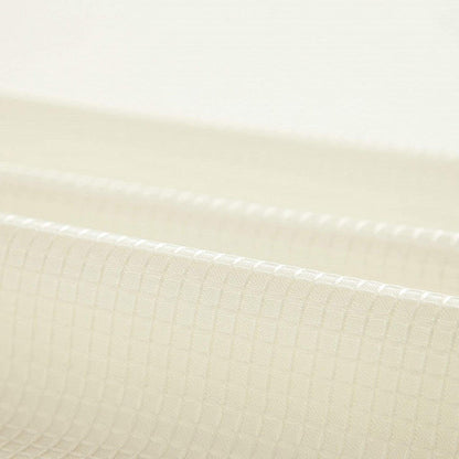 HomeRoots Ivory Sheer And Grid Shower Curtain And Liner Set