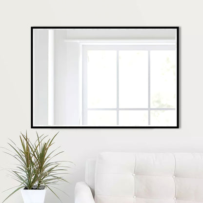 HomeRoots Jumbo Black Beveled Wall Mirror