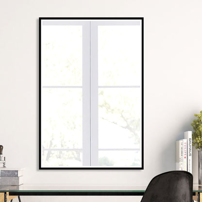 HomeRoots Jumbo Black Beveled Wall Mirror