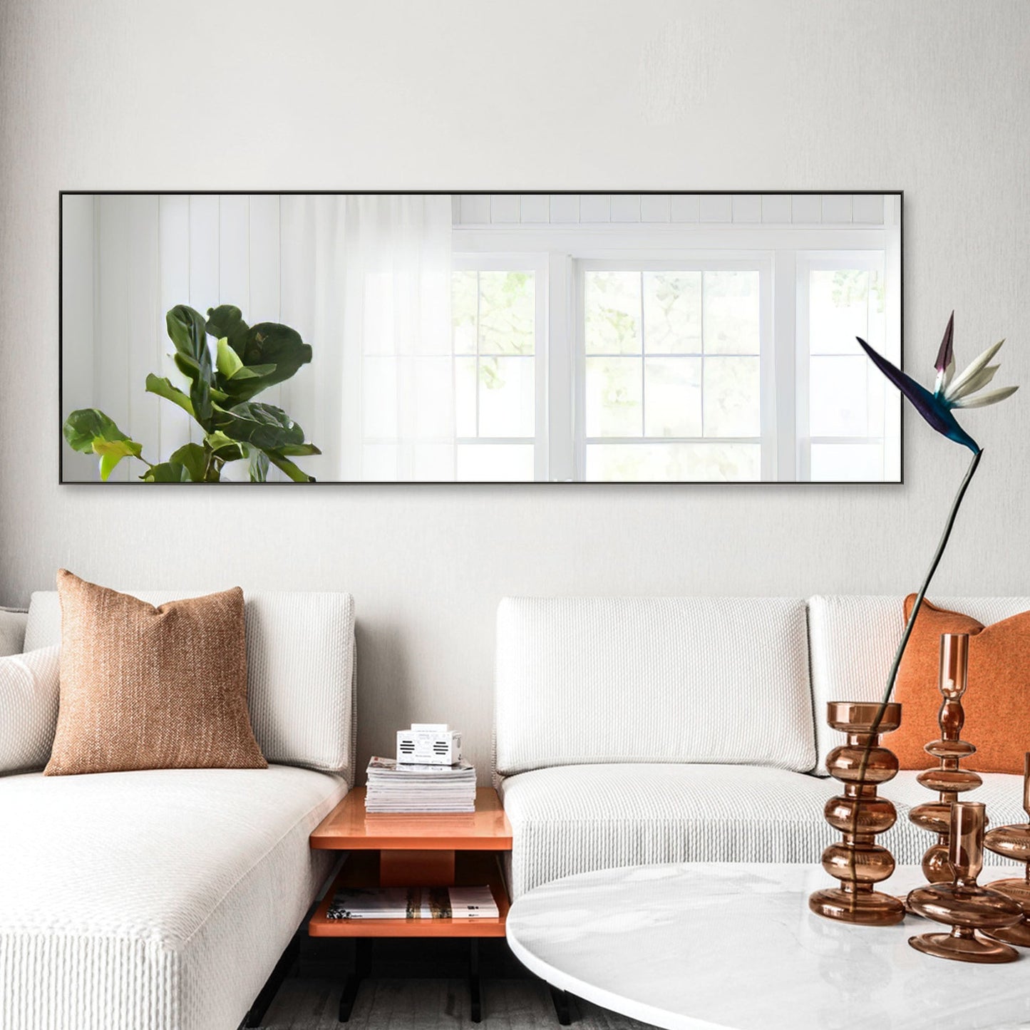 HomeRoots Jumbo Black Full Length Mirror