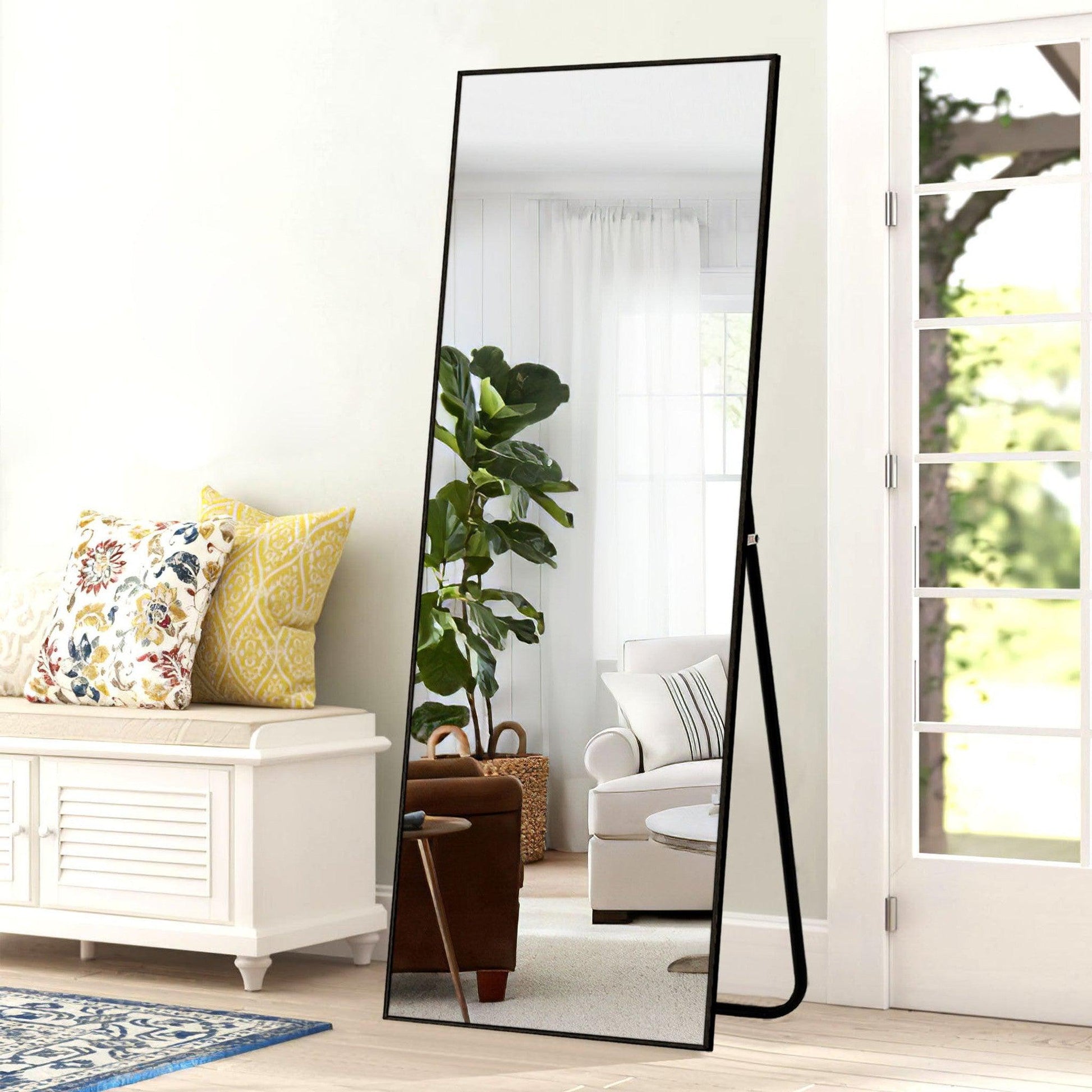 HomeRoots Jumbo Black Full Length Mirror