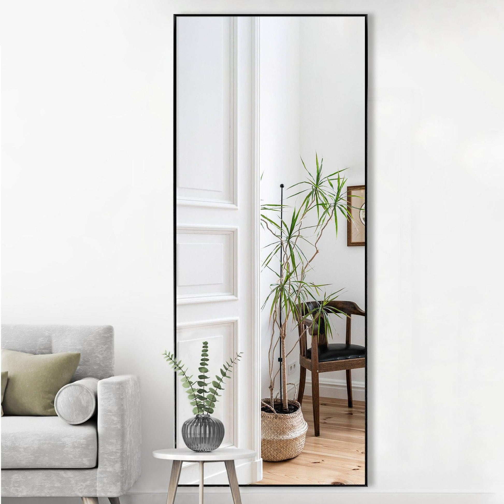 HomeRoots Jumbo Black Full Length Standing Mirror