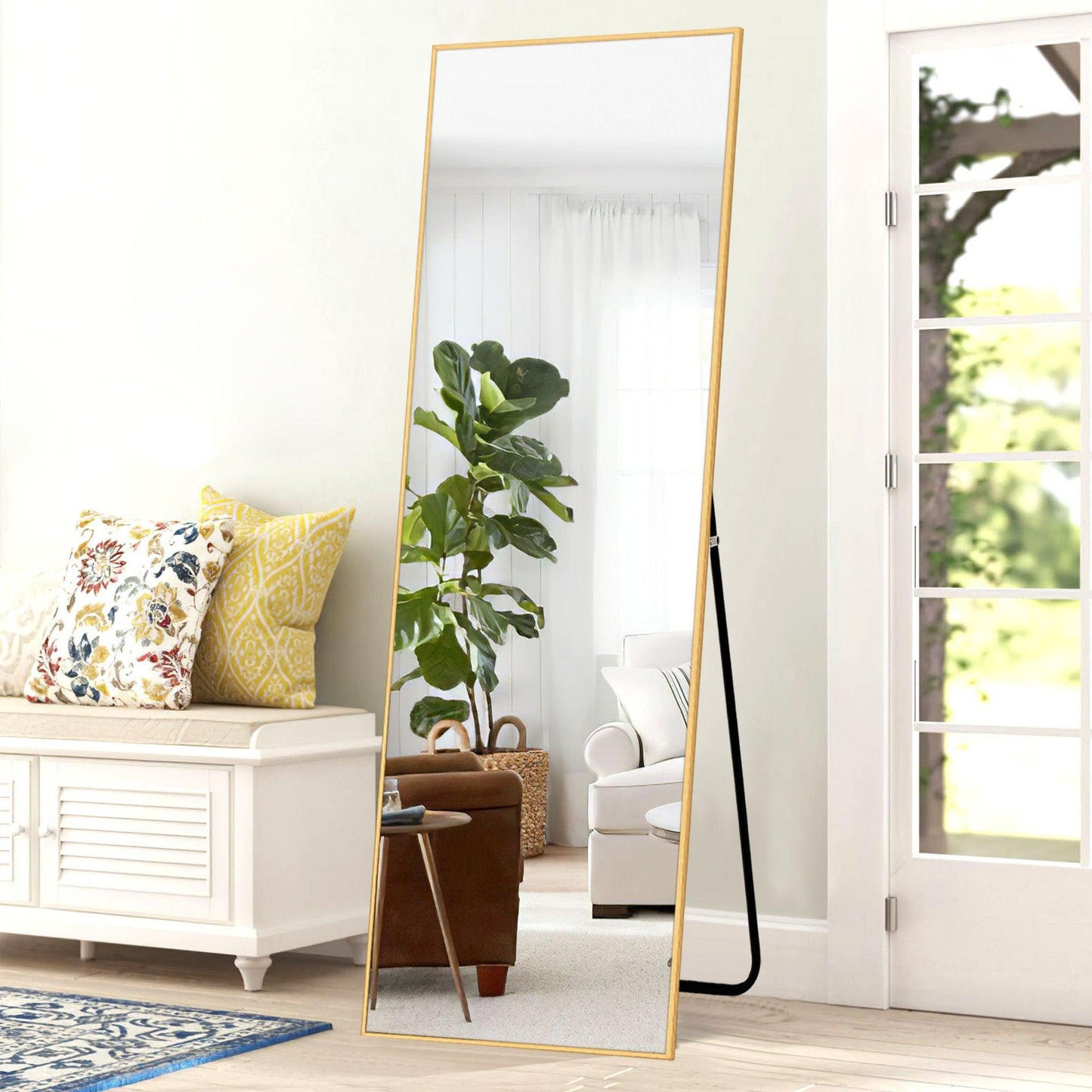 HomeRoots Jumbo Gold Full Length Mirror