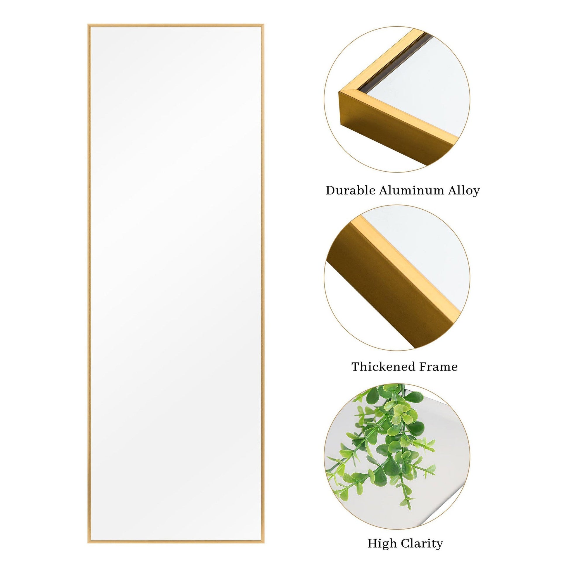 HomeRoots Jumbo Gold Full Length Mirror