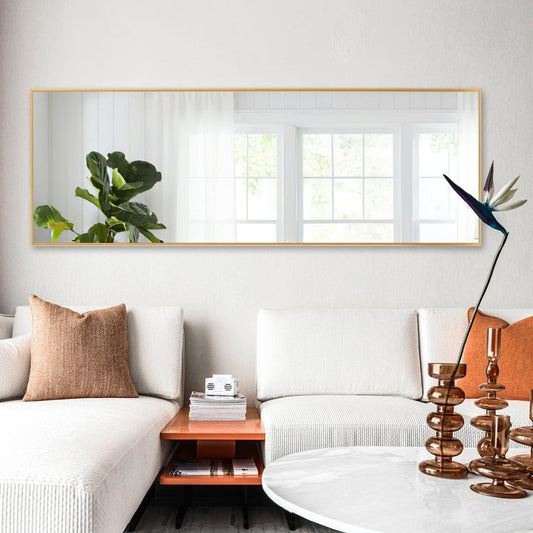 HomeRoots Jumbo Gold Full Length Mirror