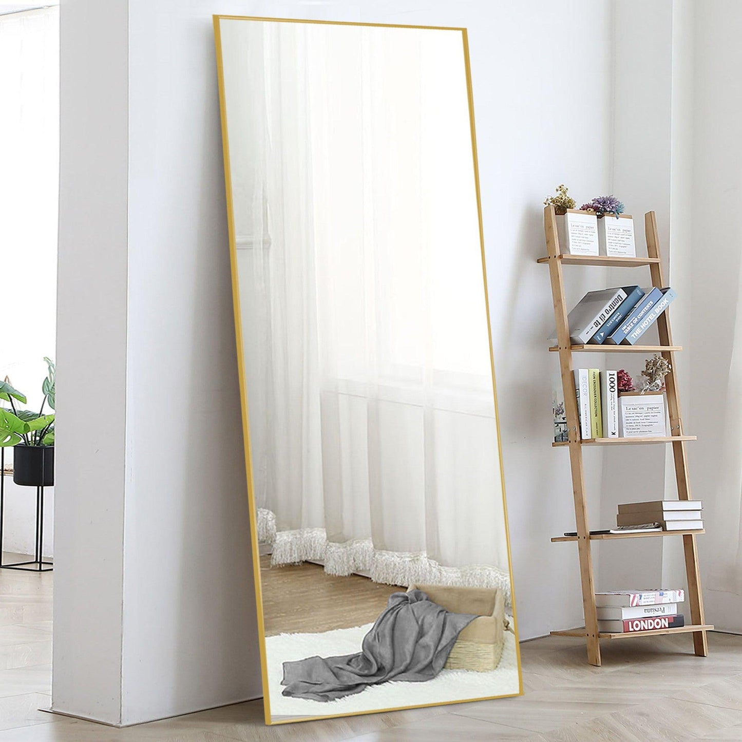 HomeRoots Jumbo Gold Full Length Standing Mirror