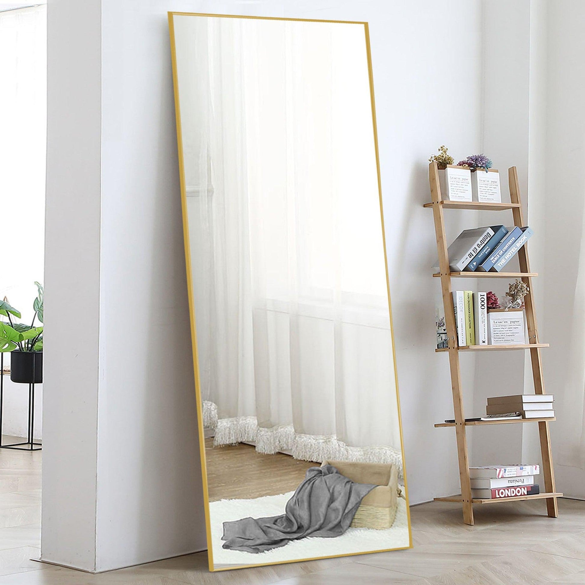 HomeRoots Jumbo Gold Full Length Standing Mirror