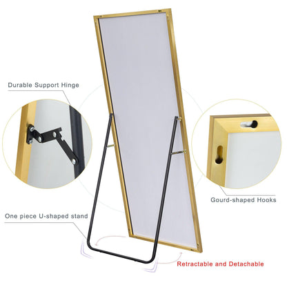 HomeRoots Jumbo Gold Full Length Standing Mirror