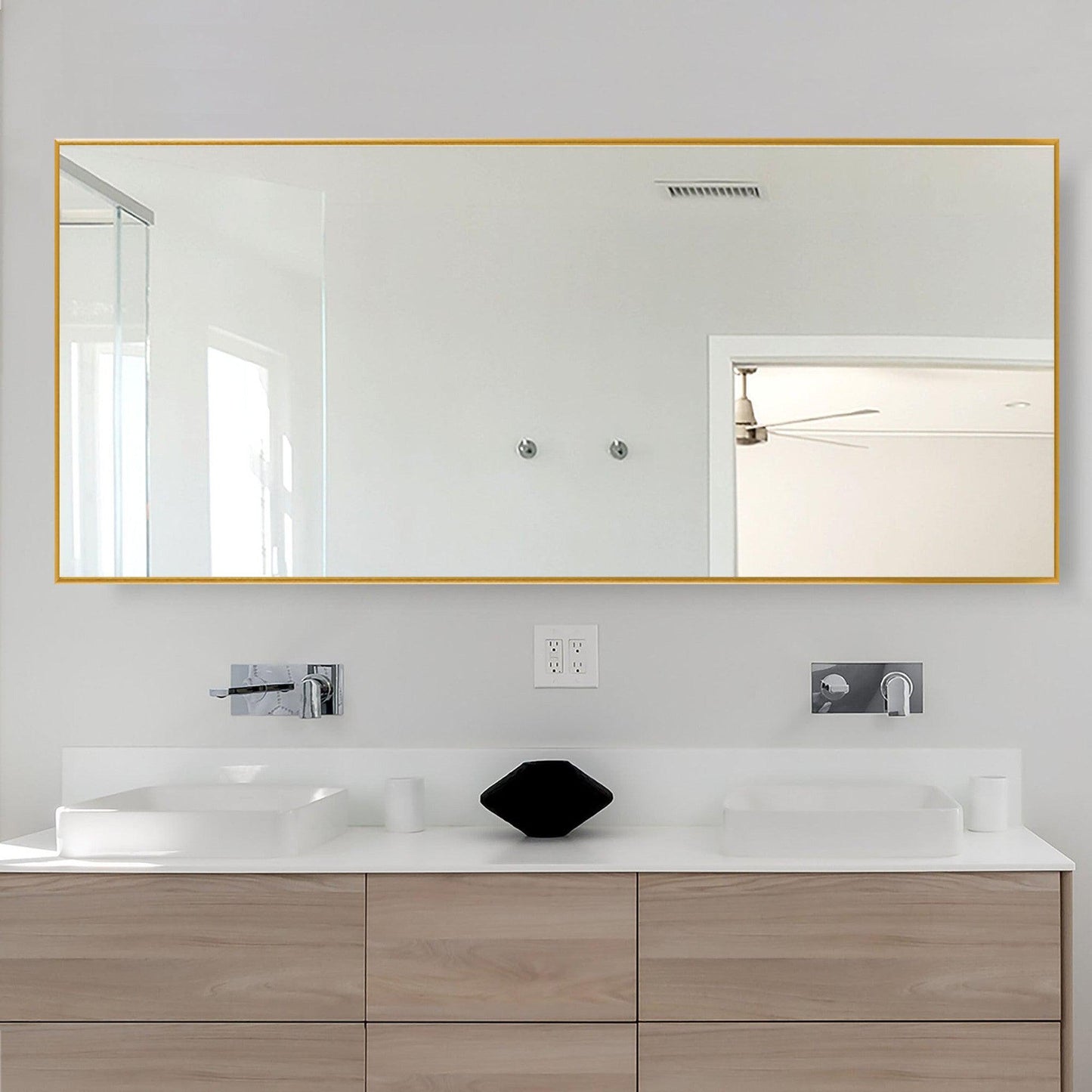 HomeRoots Jumbo Gold Full Length Standing Mirror