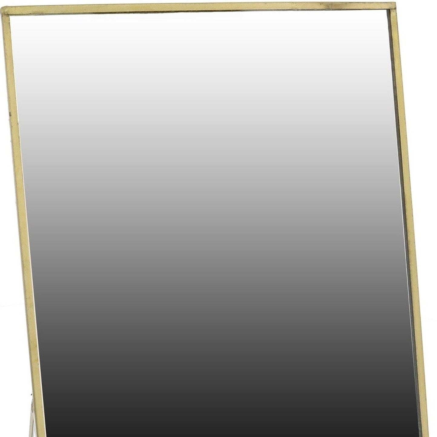 HomeRoots Jumbo Gold Metal Vanity Mirror