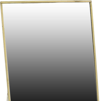 HomeRoots Jumbo Gold Metal Vanity Mirror