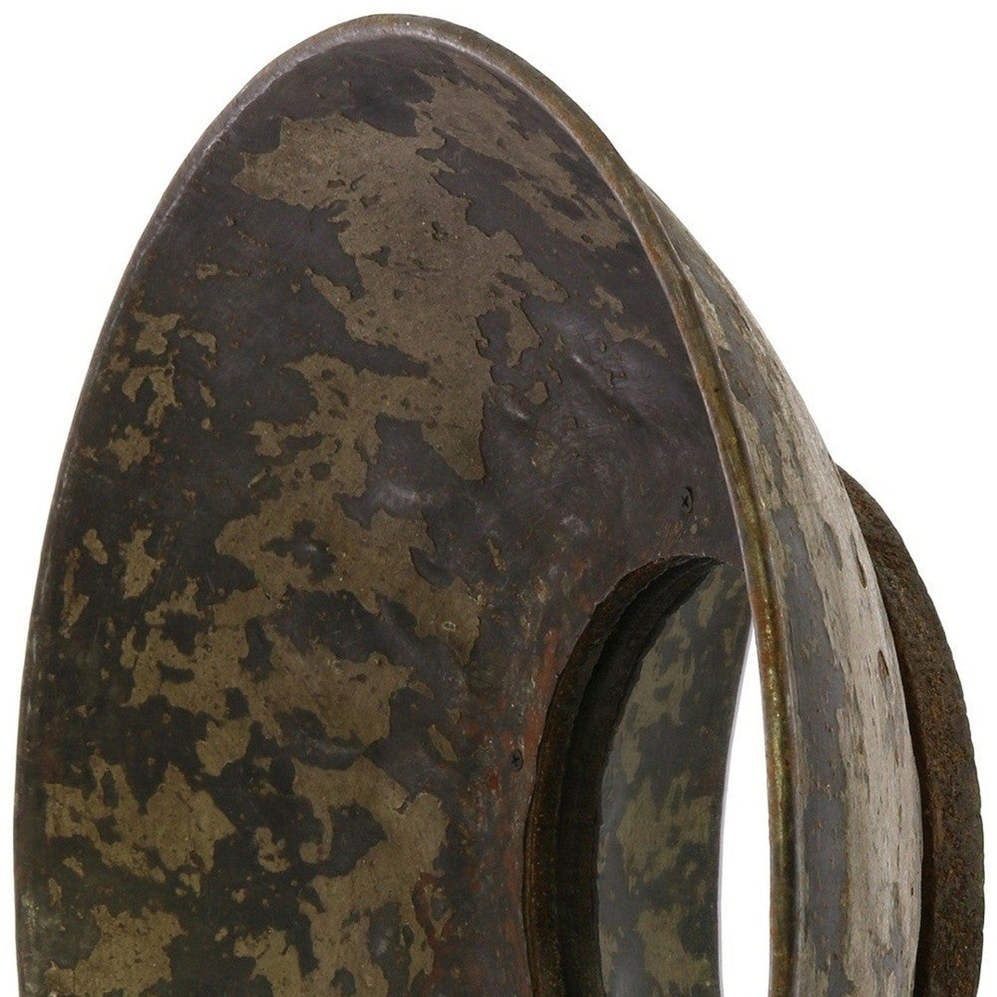 HomeRoots Jumbo Metal Bowl Wall Mirror