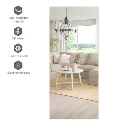 HomeRoots Jumbo White Aluminum Framed Mirror