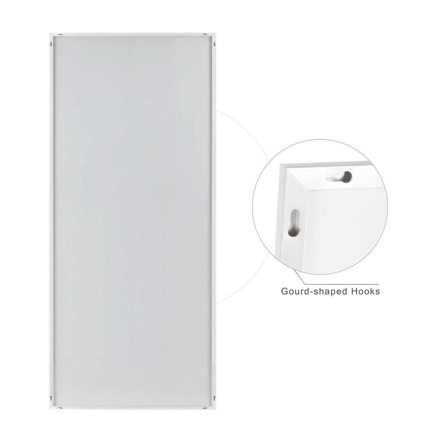 HomeRoots Jumbo White Aluminum Framed Mirror