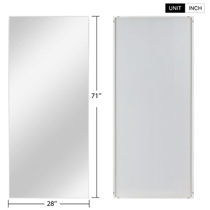 HomeRoots Jumbo White Aluminum Framed Mirror