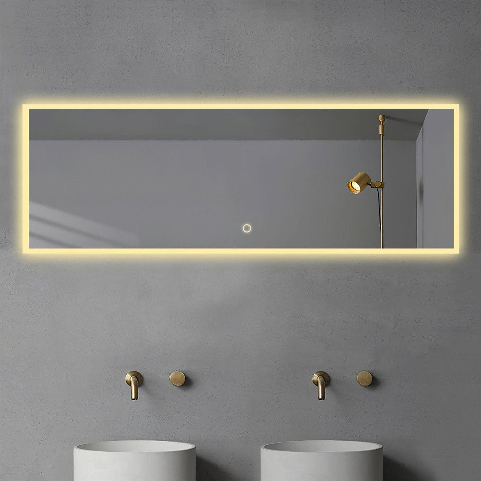 HomeRoots LED Backlit Rectangular Full-length Mirror