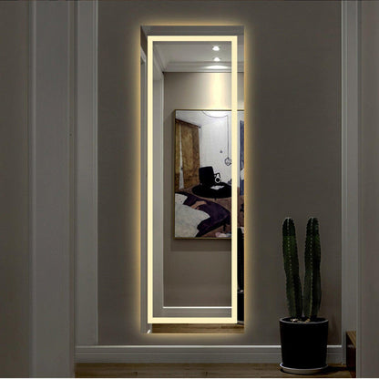 HomeRoots LED Strip Rectangular Wall Mirror