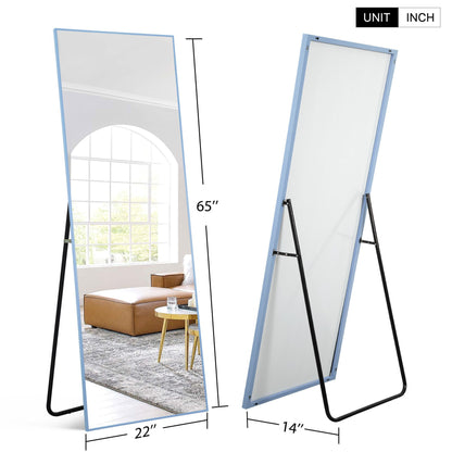HomeRoots Light Blue Framed Wall Mirror