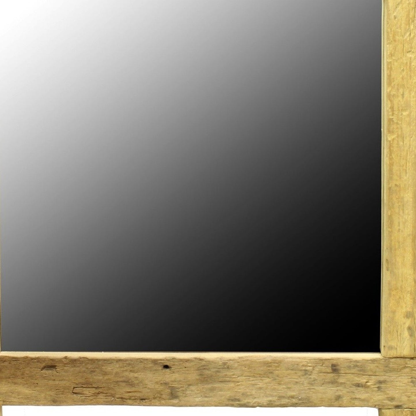 HomeRoots Light Brown Reclaimed Wood Square Mirror