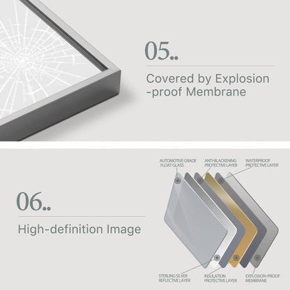 HomeRoots Light Gray Aluminum Framed Mirror