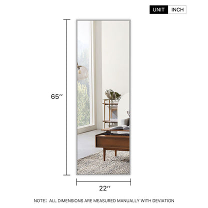 HomeRoots Light Gray Aluminum Framed Mirror