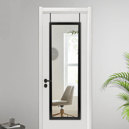HomeRoots Long Black Framed Door Mount Mirror