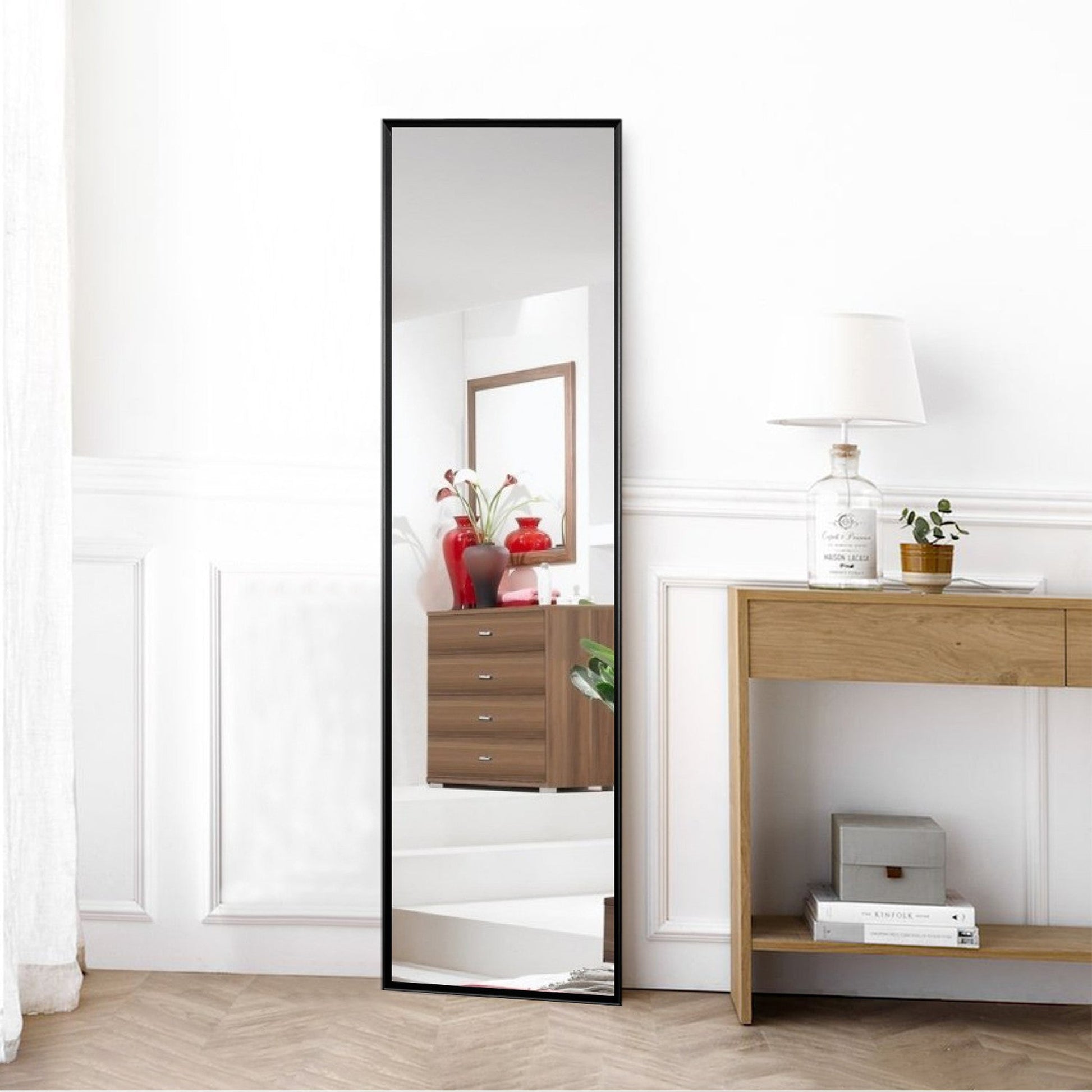 HomeRoots Long Black Full Length Standing Mirror