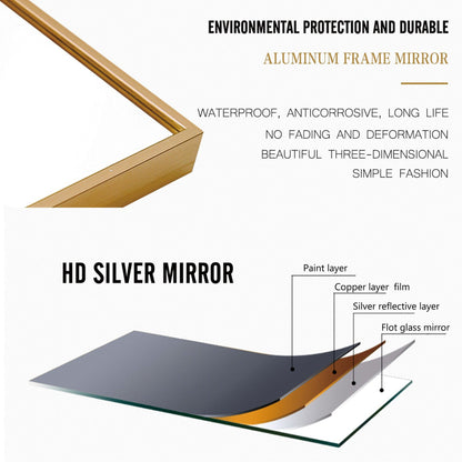 HomeRoots Long Gold Full Length Standing Mirror